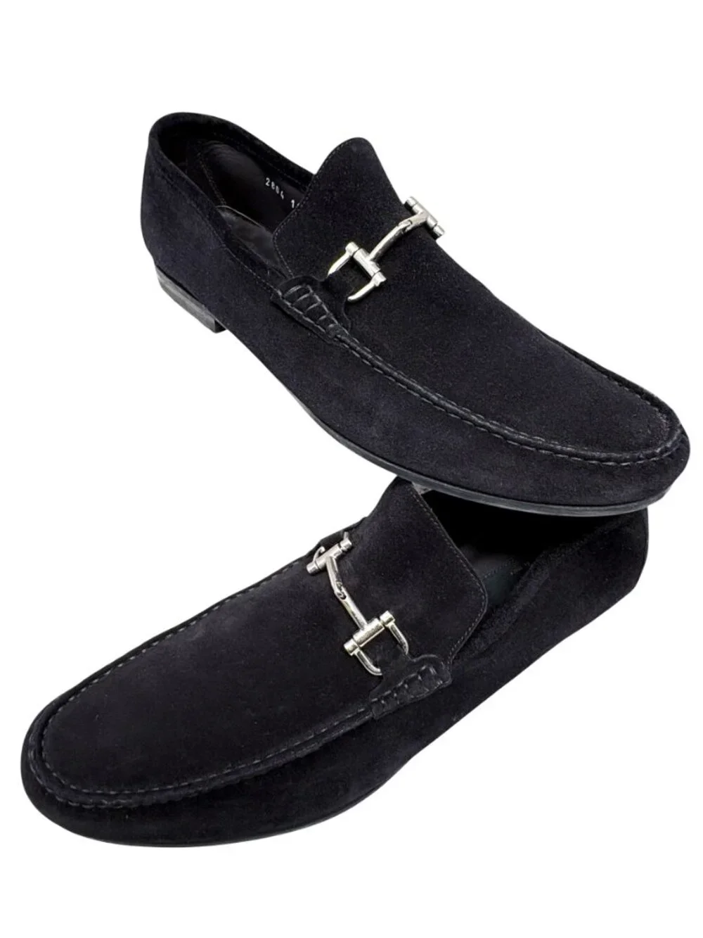 To Boot New York 2804 Black Suede Horsebit Made Italy Dress Loafer